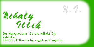 mihaly illik business card